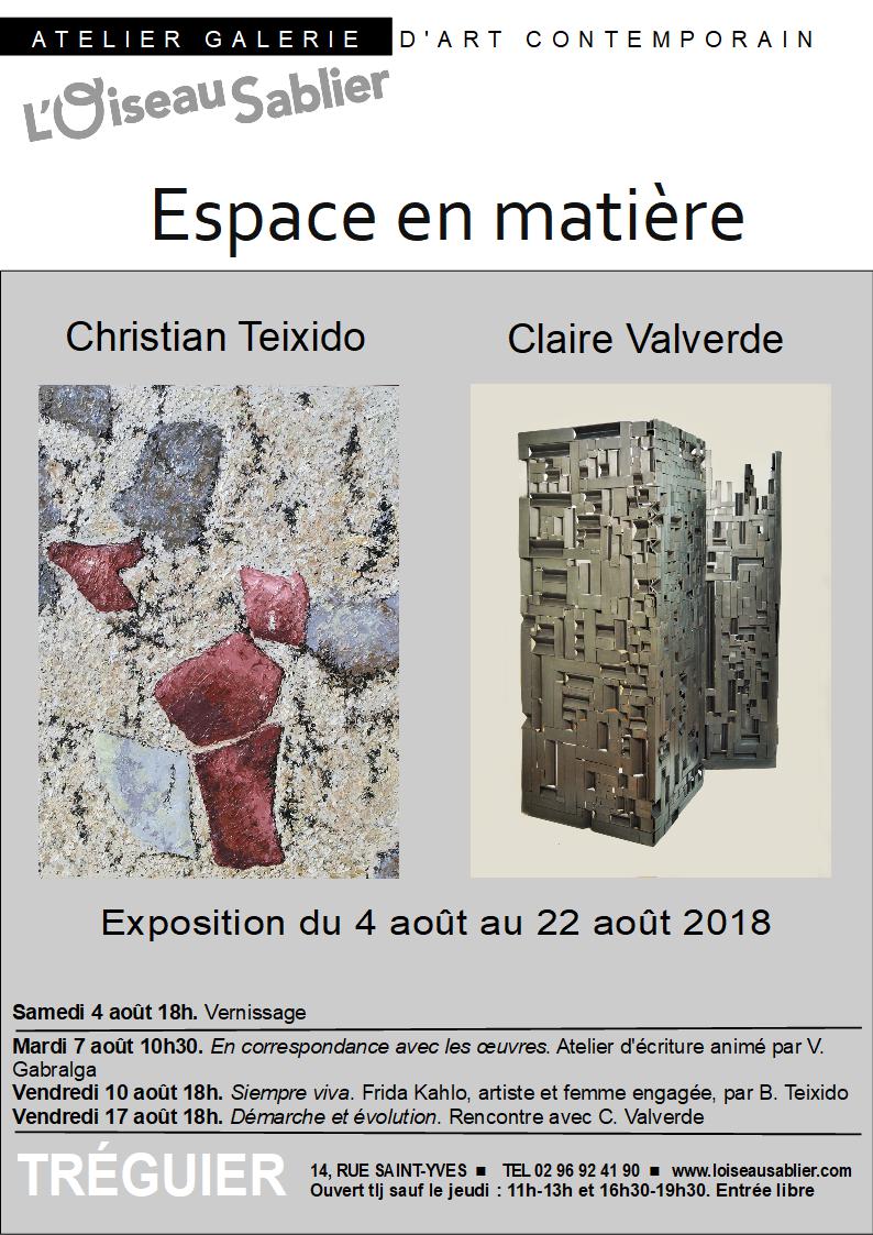 "ESPACE EN MATIÈRE», de  Christian TEIXIDO  et Claire VALVERDE