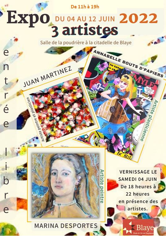 Expo Blaye 3 artistes