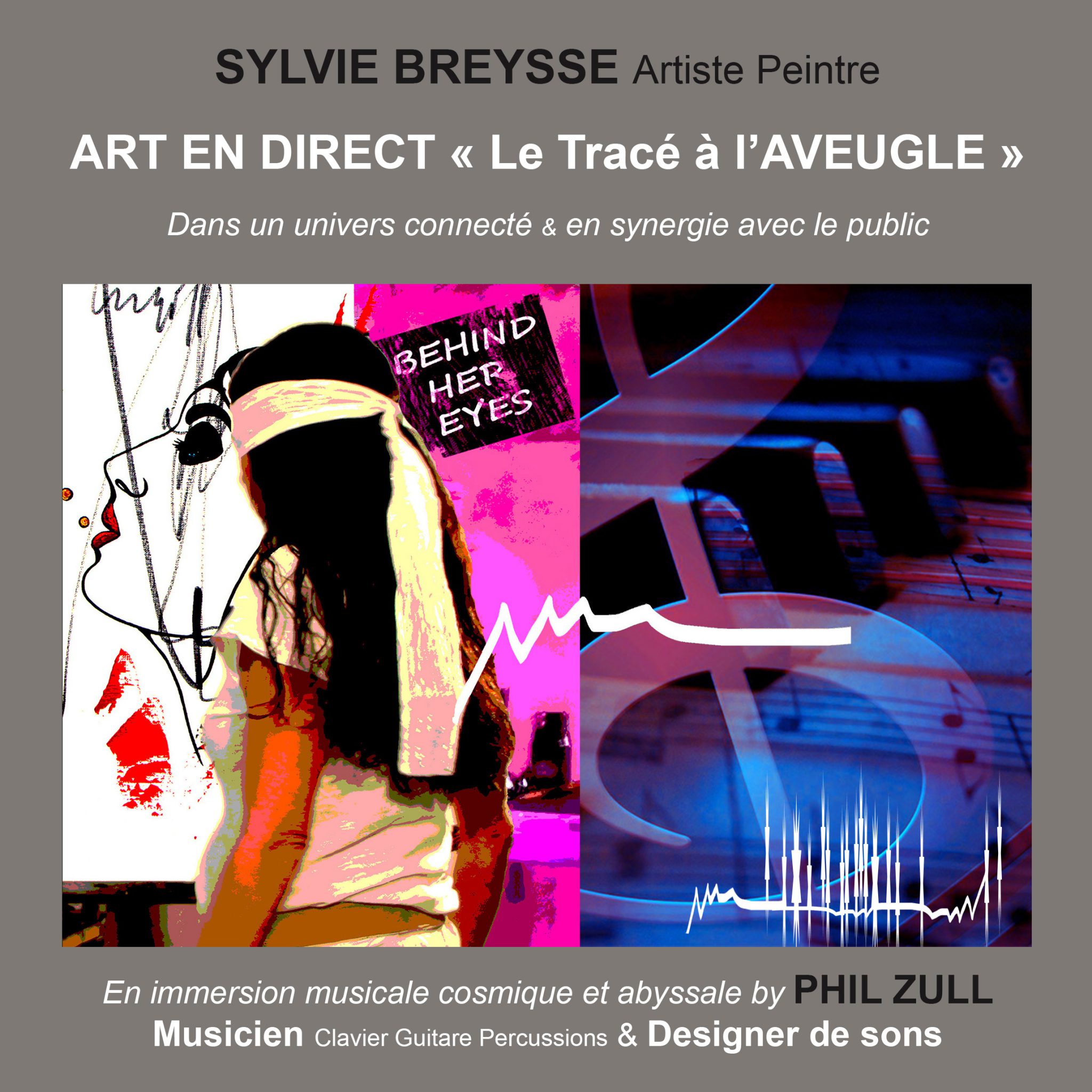 ART EN DIRECT "Le Tracé à l'AVEUGLE" By Sylvie BREYSSE