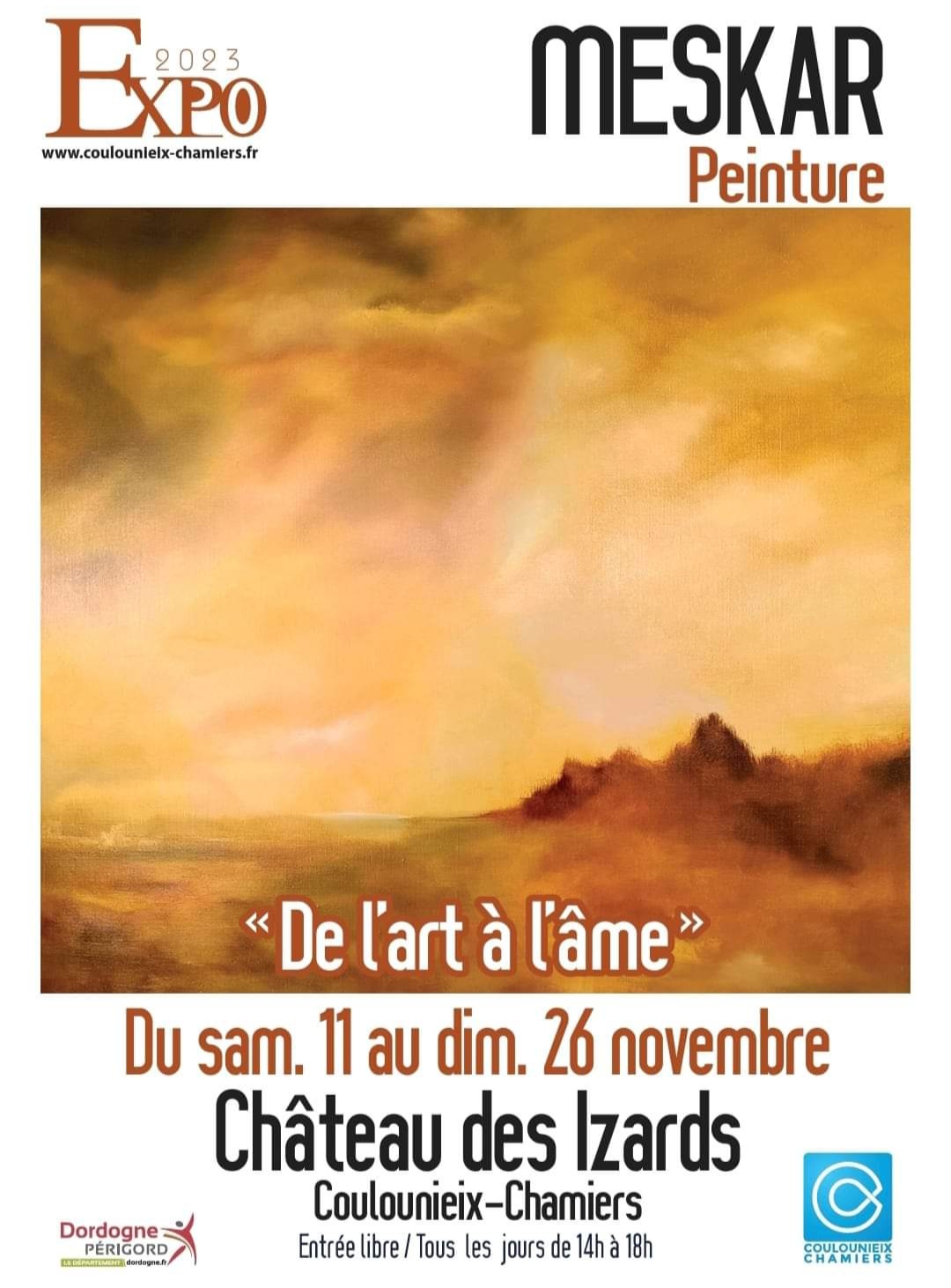 EXPOSITION PERSONNELLE  "DE L'ART A L'AME"