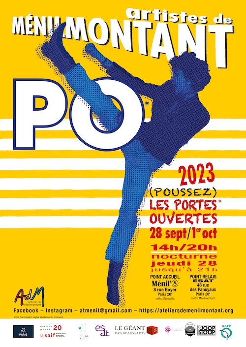 Du 28 septembre au 1er octobre 2023, les Artistes de Ménilmontant ouvriront leurs portes au public