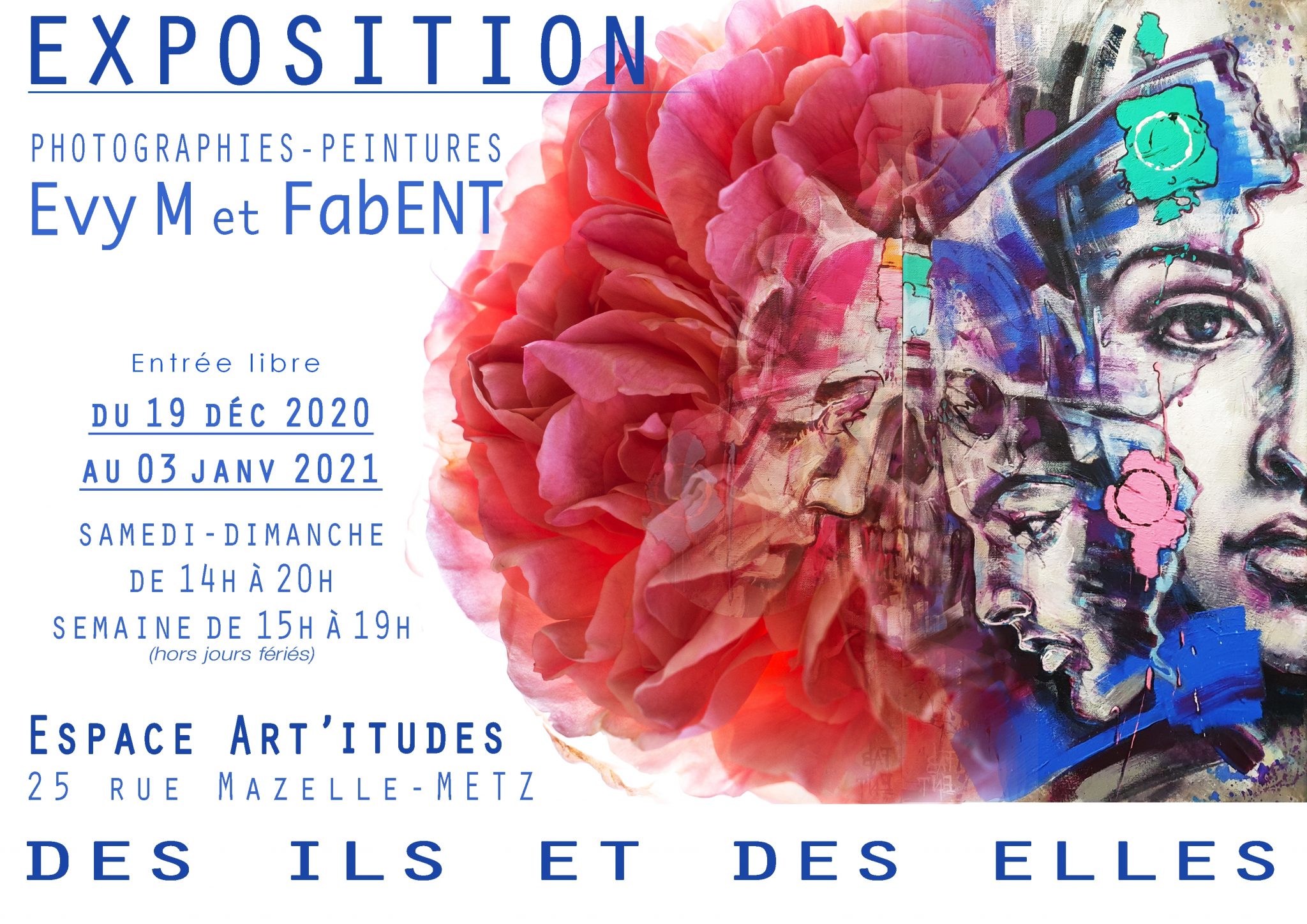 Evy M et FabENT, exposition "DES ILS ET DES ELLES"