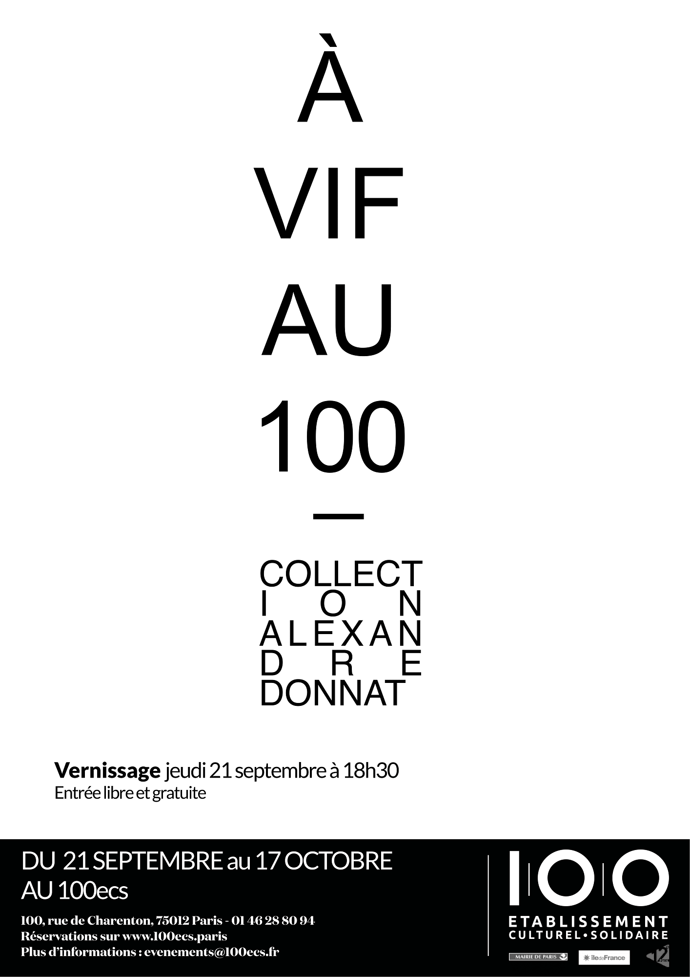 COLLECTION ALEXANDRE DONNAT, A VIF AU 100