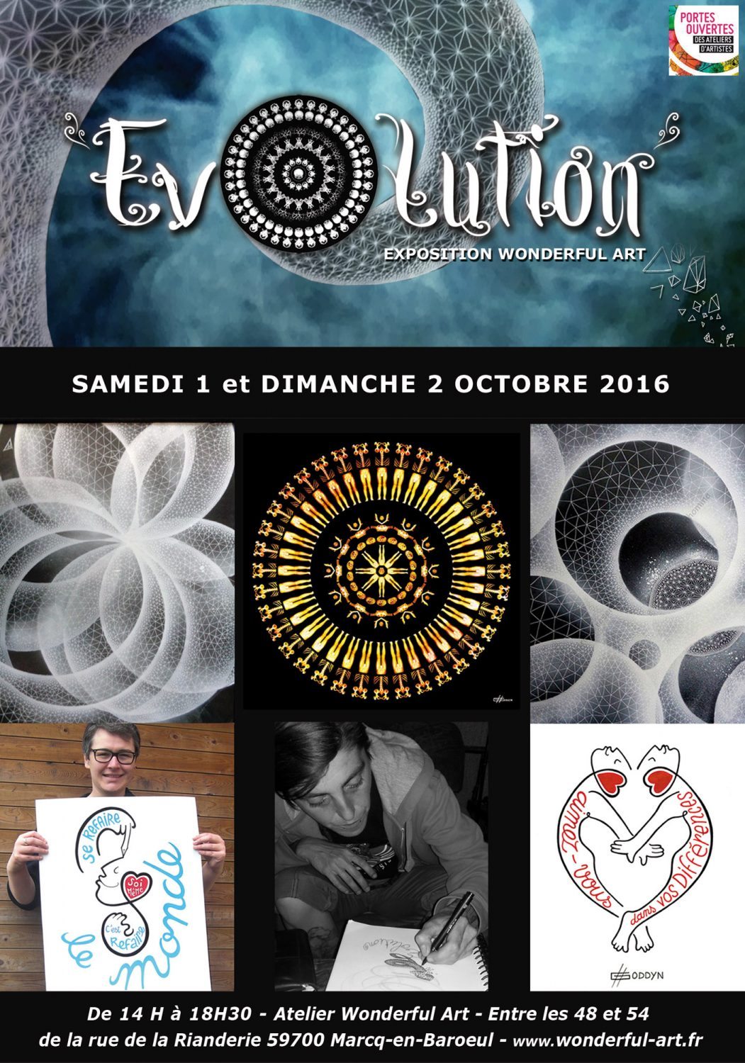 Exposition Wonderful Art : "EVOLUTION"_Portes Ouvertes_Helene Goddyn_Manue Prudhomme