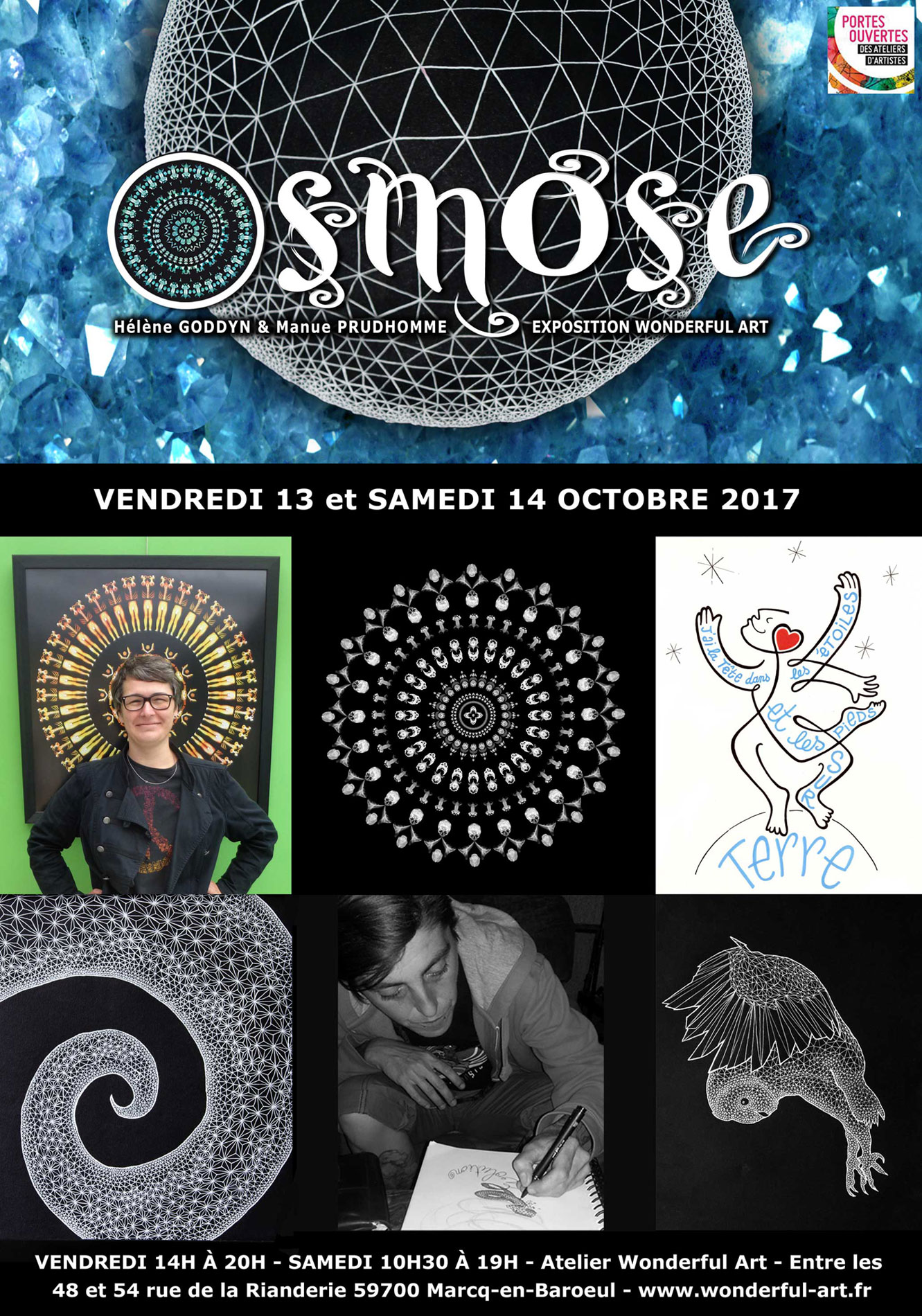 EXPO WONDERFUL ART *OSMOSE*_13 ET 14 OCT_PORTES OUVERTES DES ATELIERS D’ARTISTES_MARCQ-EN-BAROEUL