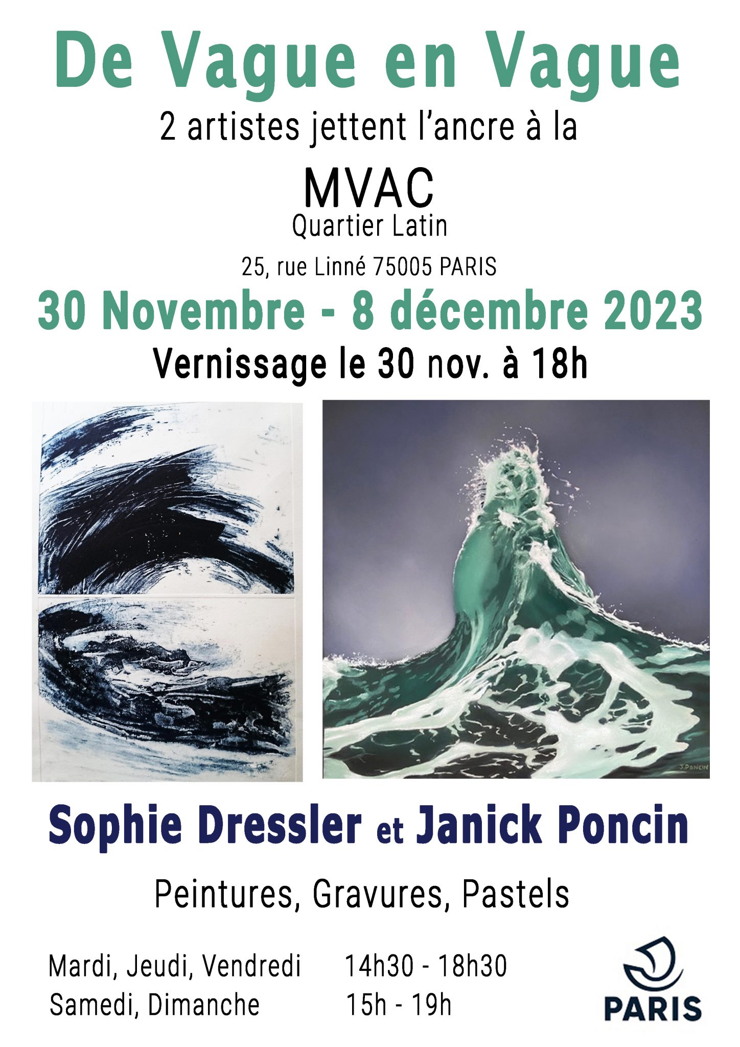 De Vague en Vague Exposition de 2 artistes