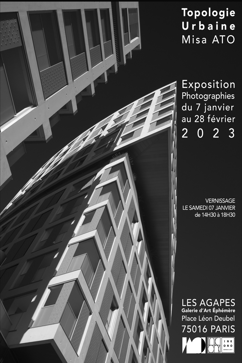 Topologie Urbaine Exposition Photo Noir et Blanc de Misa ATO