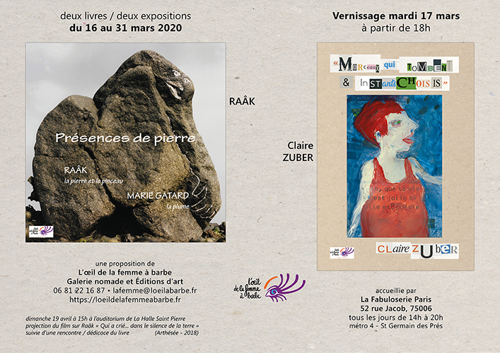 deux livres / deux expositions - Raâk et Claire Zuber