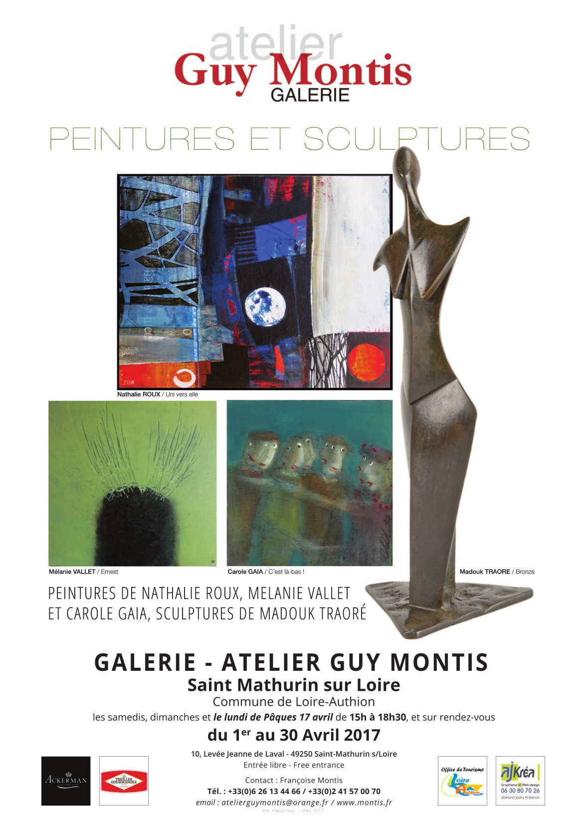 exposition à la galerie Guy Montis