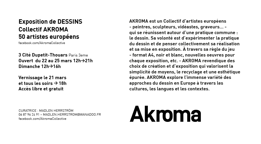 Exposition du Collectif Akroma (dessins)