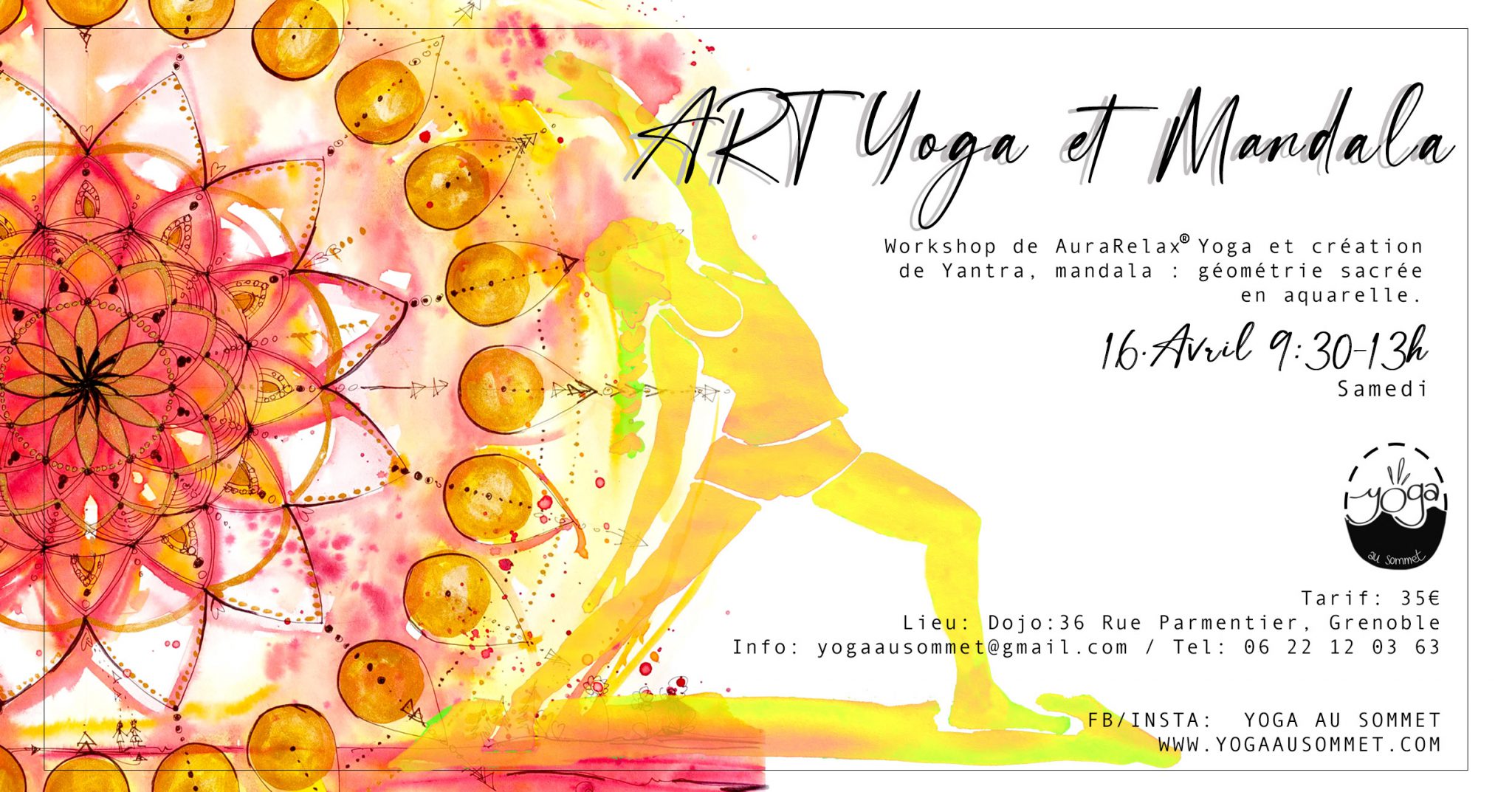 Art Yoga et Mandala aquarelle