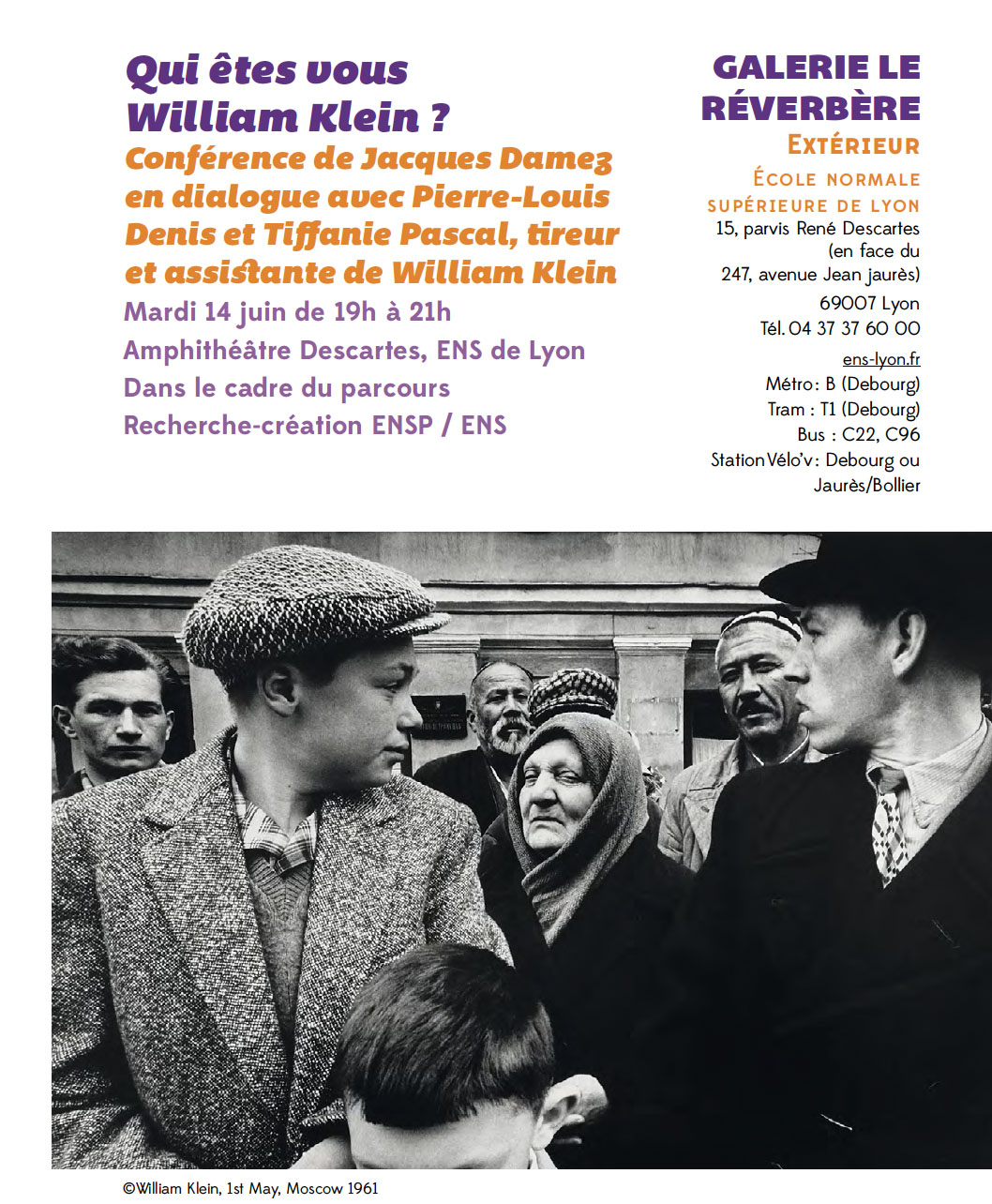 Qui êtes-vous William Klein ?