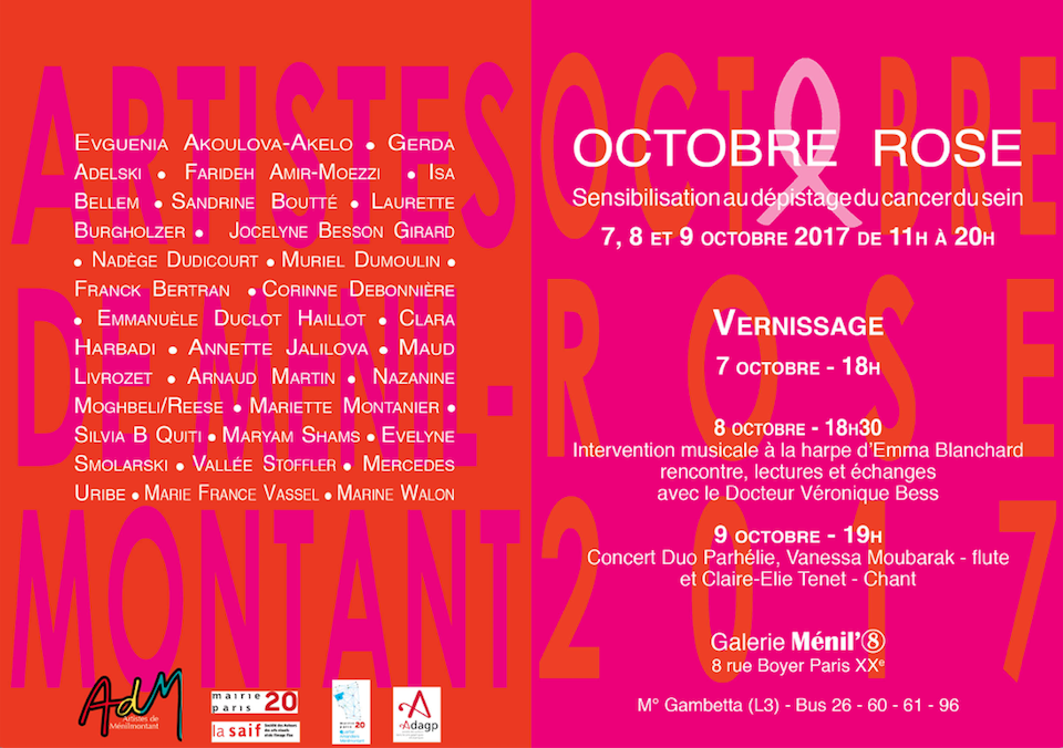 OCTOBRE ROSE à la GALERIE MENIL’8