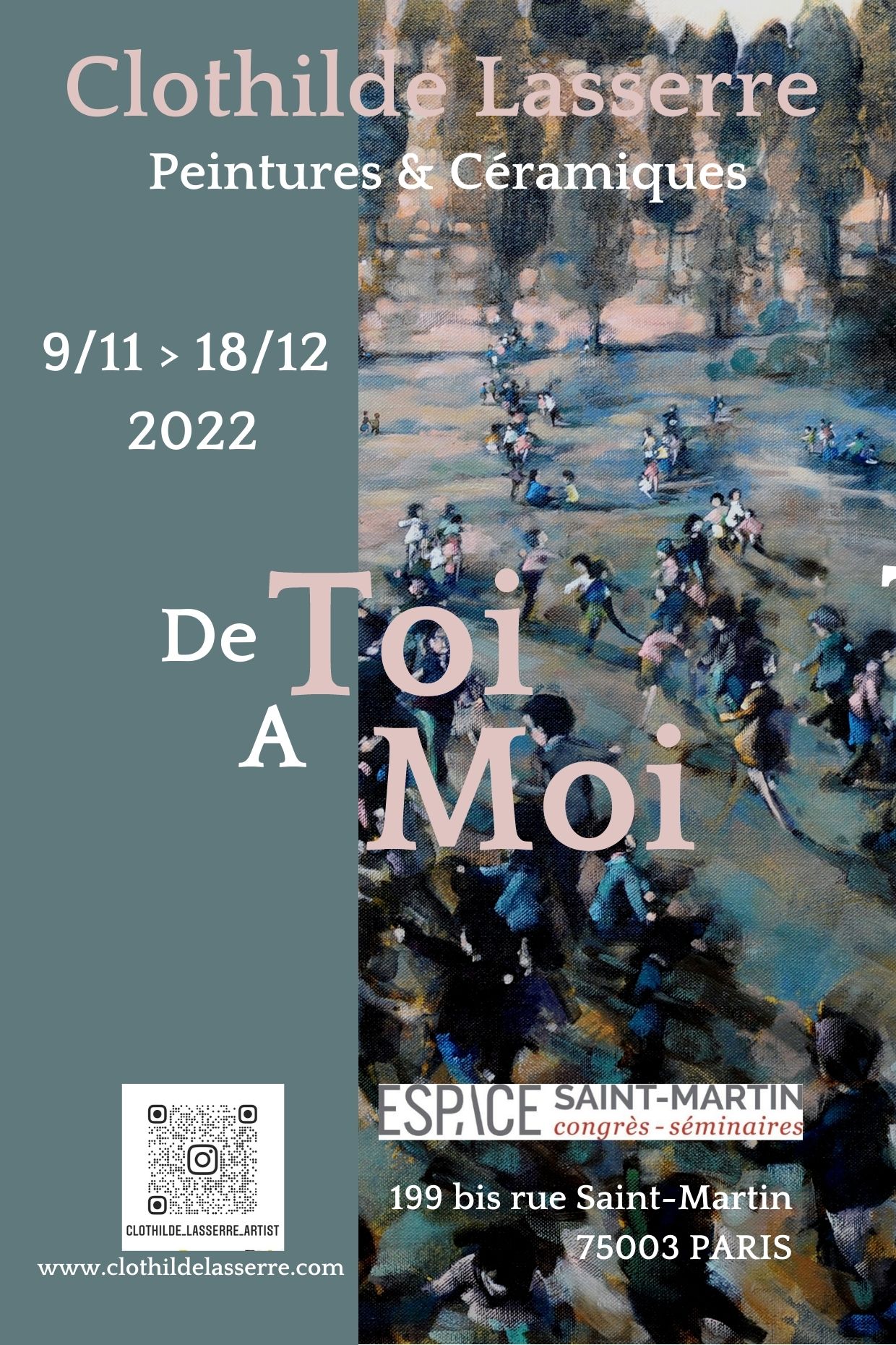 Exposition personnelle - De toi A moi - Foules en peintures et céramiques