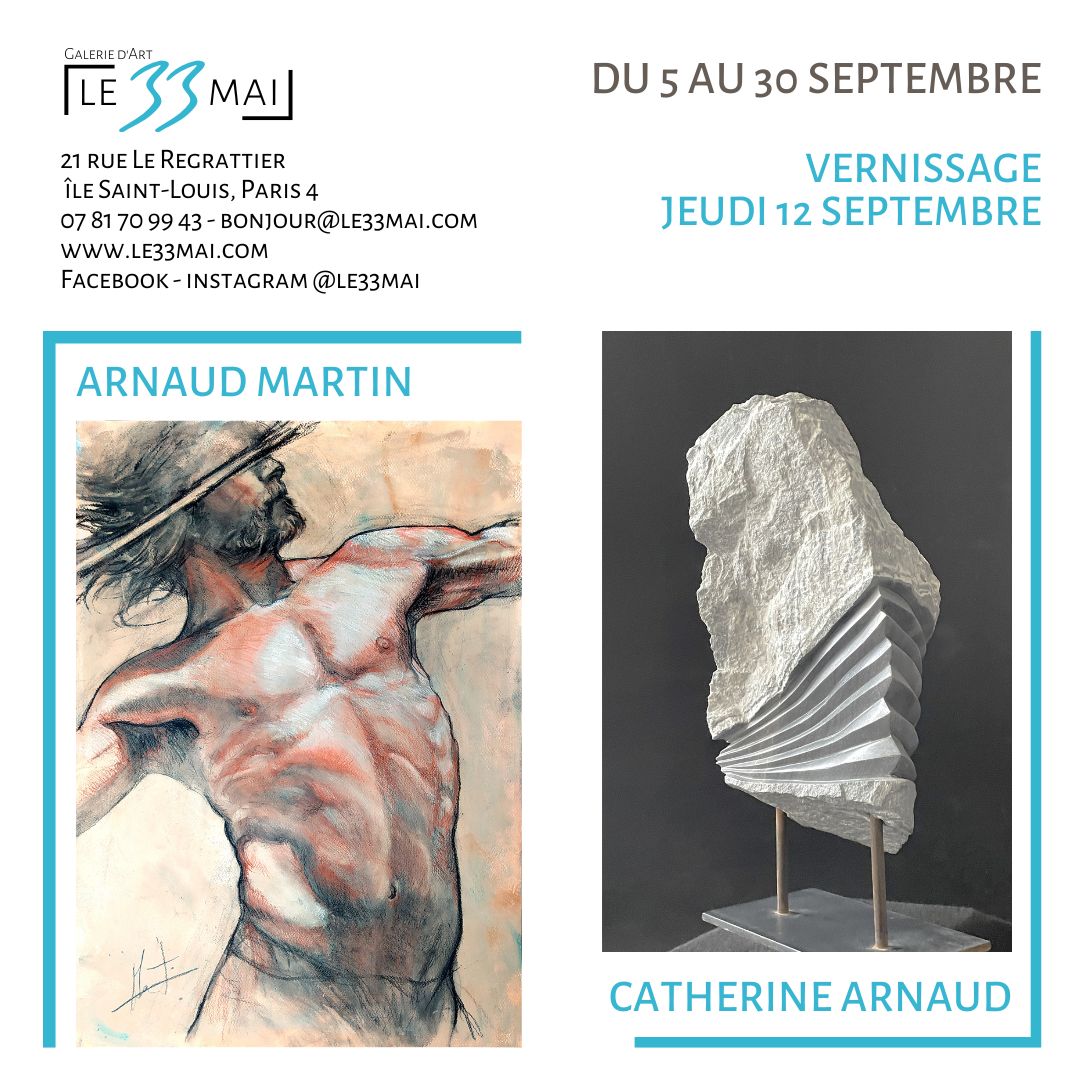 Exposition en duo Peintre et Sculpteur - TRAIT pour TRAIT - Arnaud Martin et Catherine Arnaud