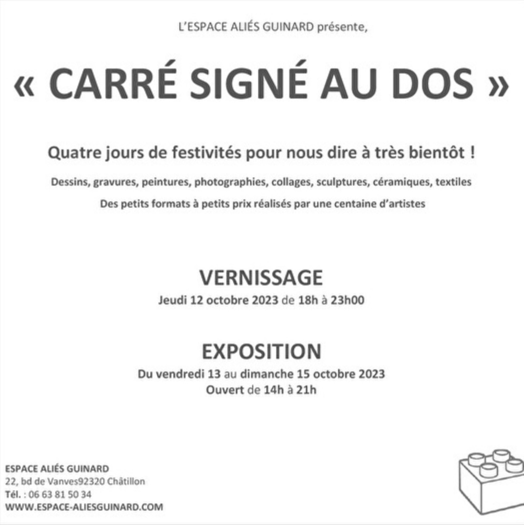 Carrés signés au dos