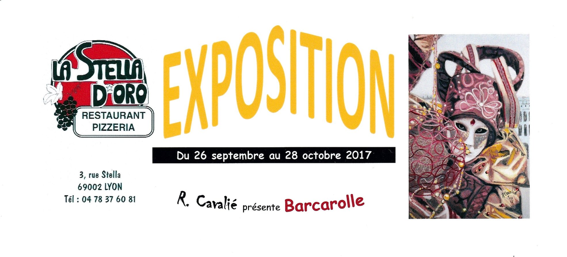 Barcarolle. Exposition de peinture R. Cavalié.