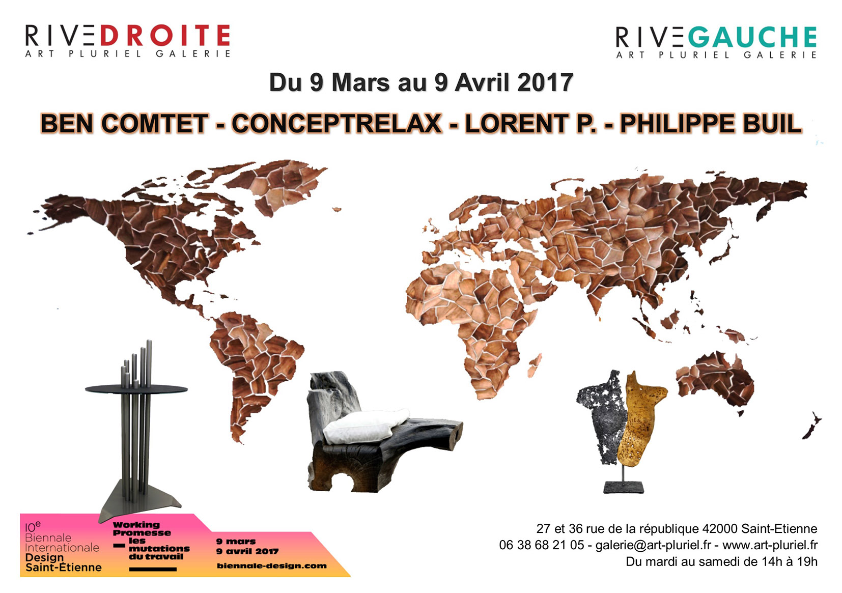 Exposition Design : Ben Comtet - CONCEPTRELAX - Lorent P. - Philippe Buil