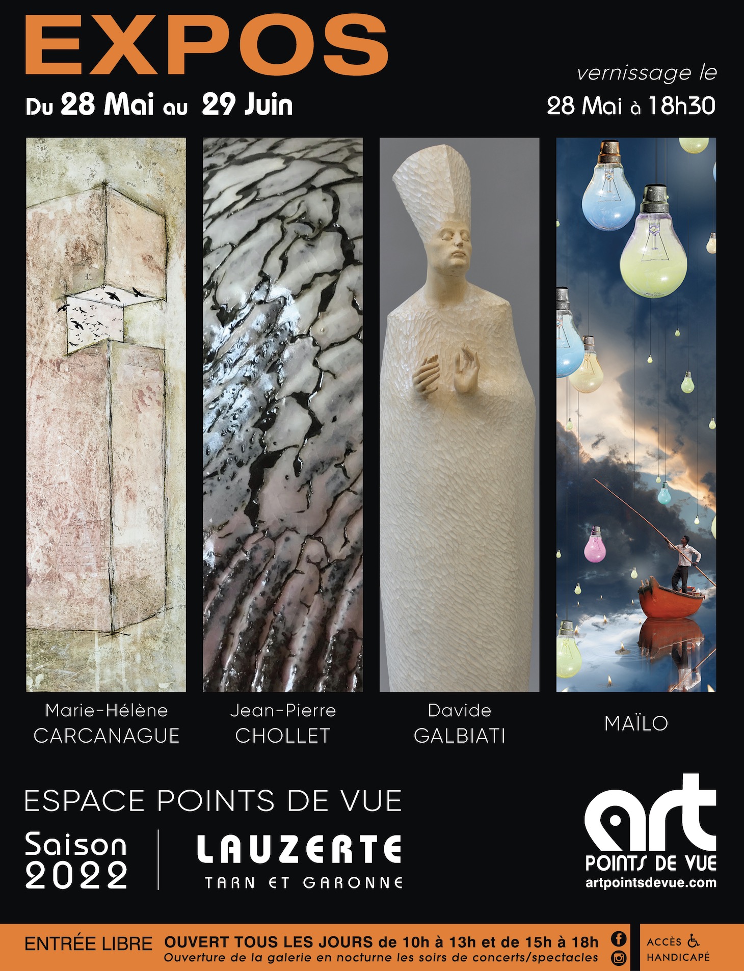 Exposition d'art contemporain Espace Points de Vue, Lauzerte