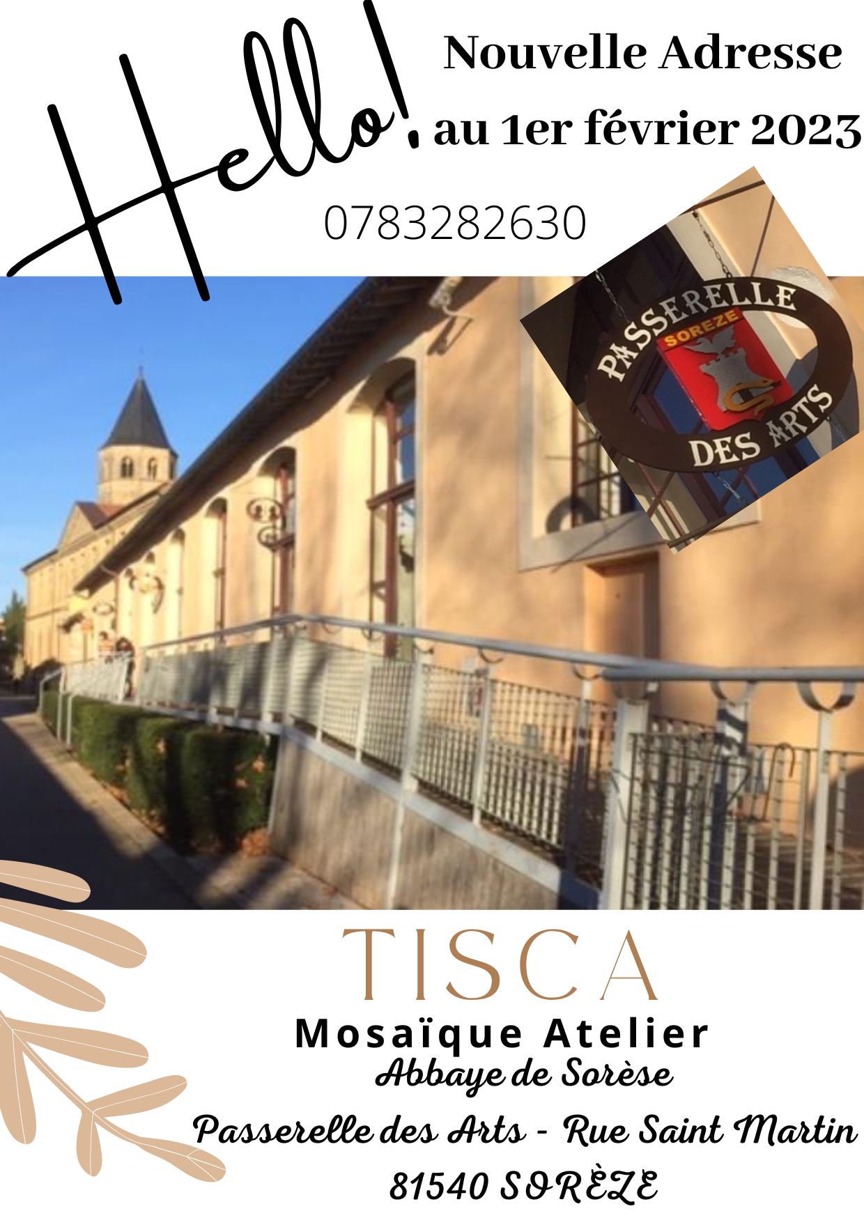 Ouverture Atelier Galerie TISCA