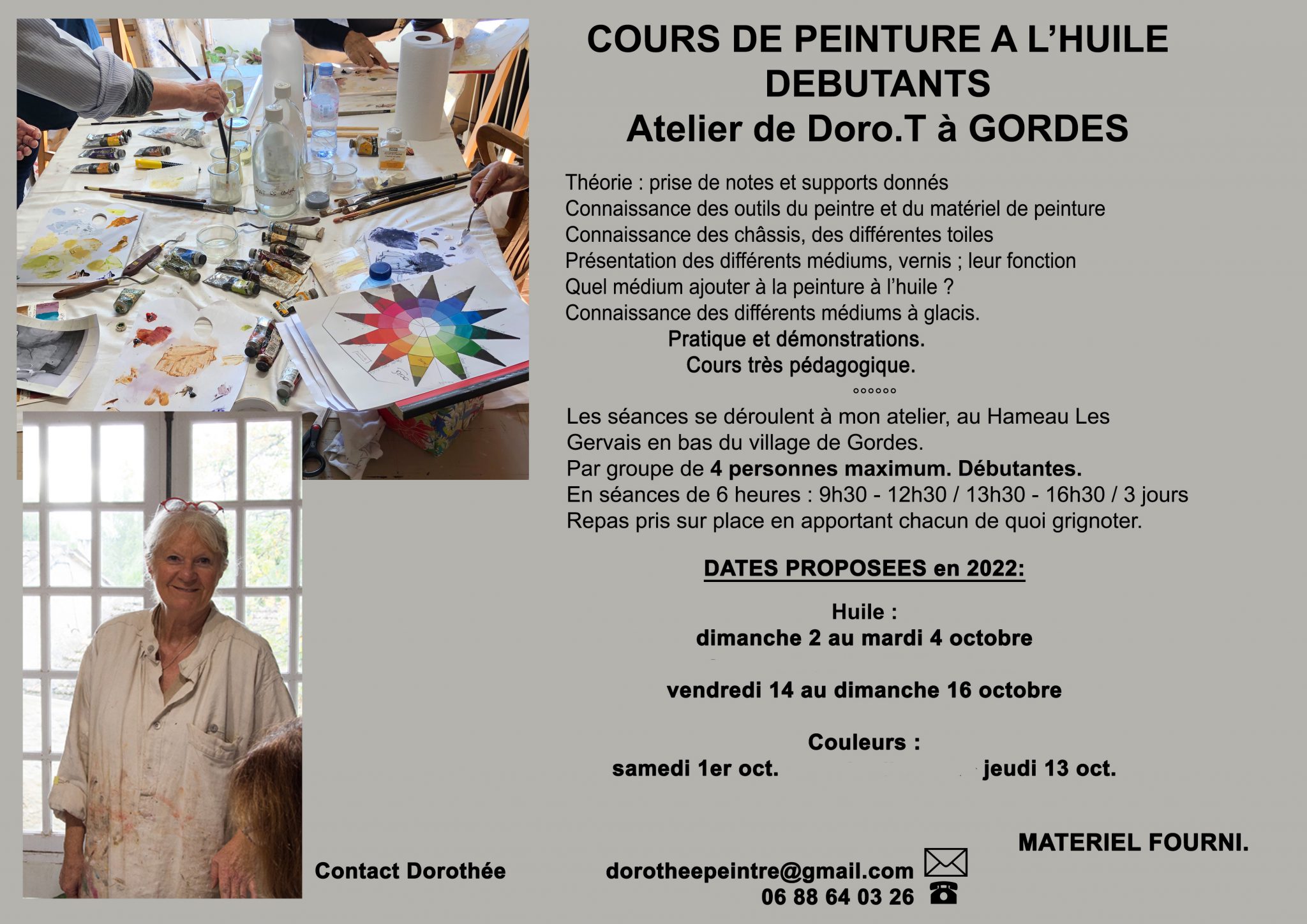 STAGE D'INITIATION A LA PEINTURE A L'HUILE