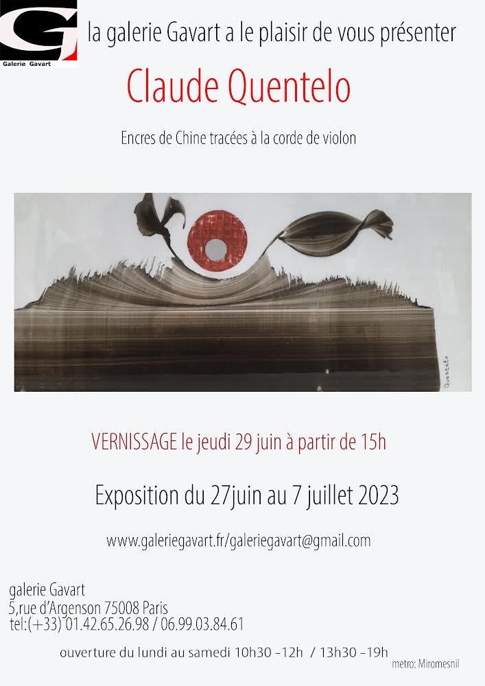 Exposition Claude QUENTELO  à la galerie Gavart