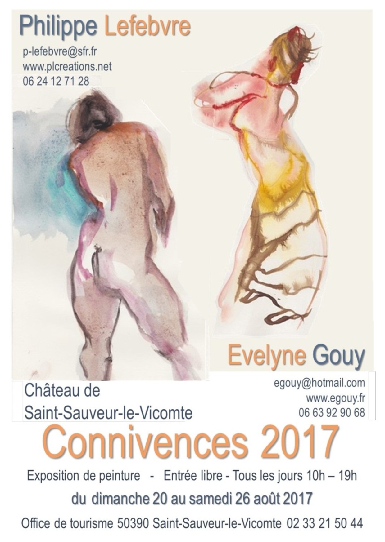 "Connivences 2017", exposition de peinture d'Evelyne Gouy et Philippe Lefebvre