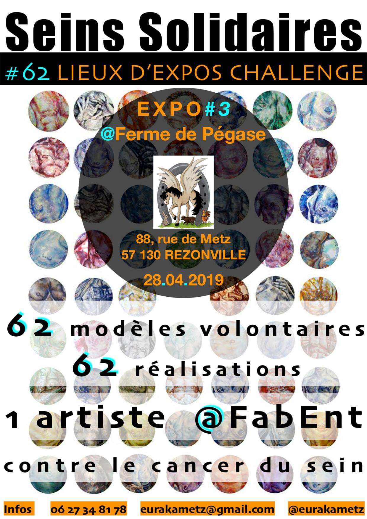 L'EXPOSITION "SEINS SOLIDAIRES" de FabENT à la Ferme de PEGASE à REZONVILLE