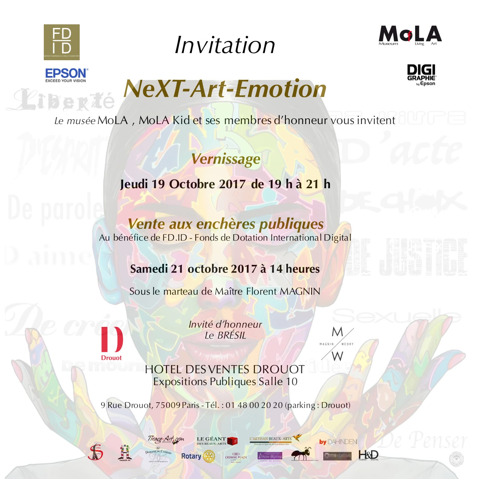 Next Art Emotion Vente aux Enchères Art Contemporain MoLA Fond de Dotation International Digital