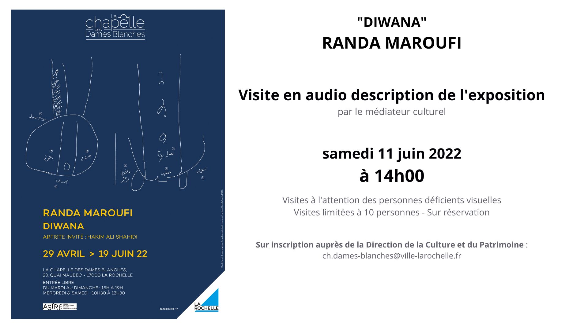 Visite en audiodescription de l'exposition "Diwana" de Randa Maroufi