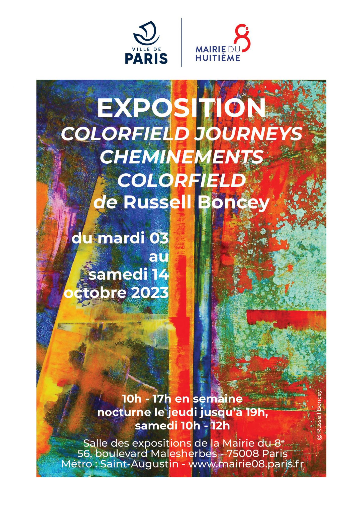 Colorfield journeys-Cheminements colorfield – exposition de Russell Boncey