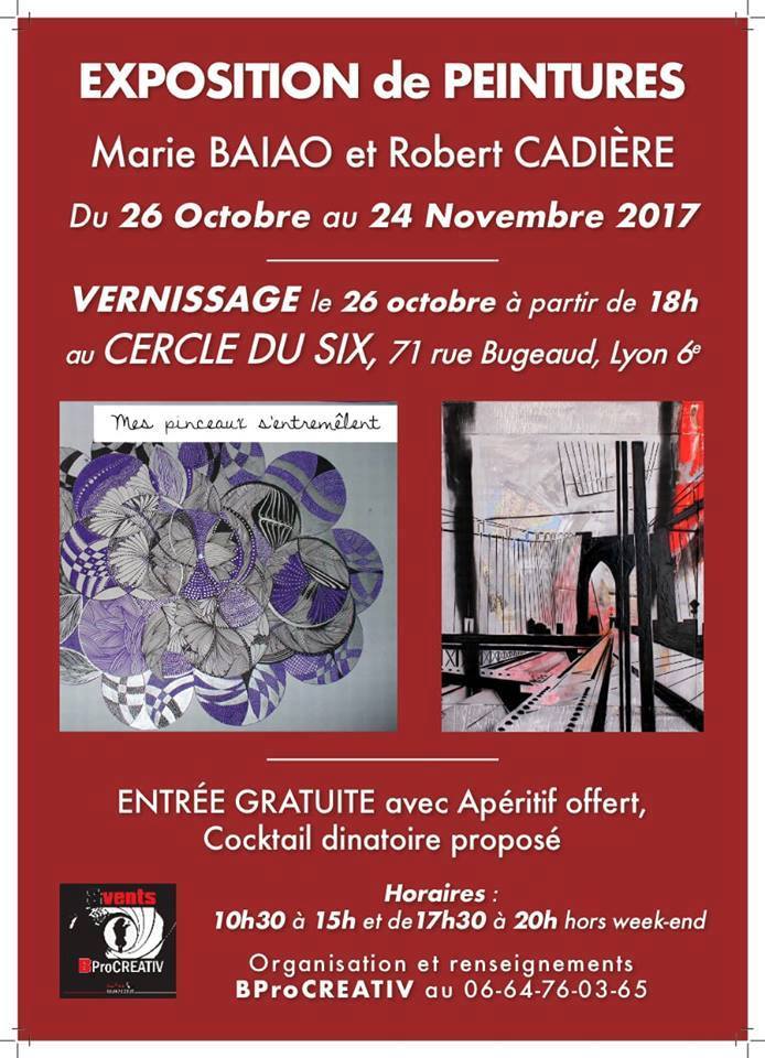 Exposition de peintures Robert CADIERE et Marie BAIAO