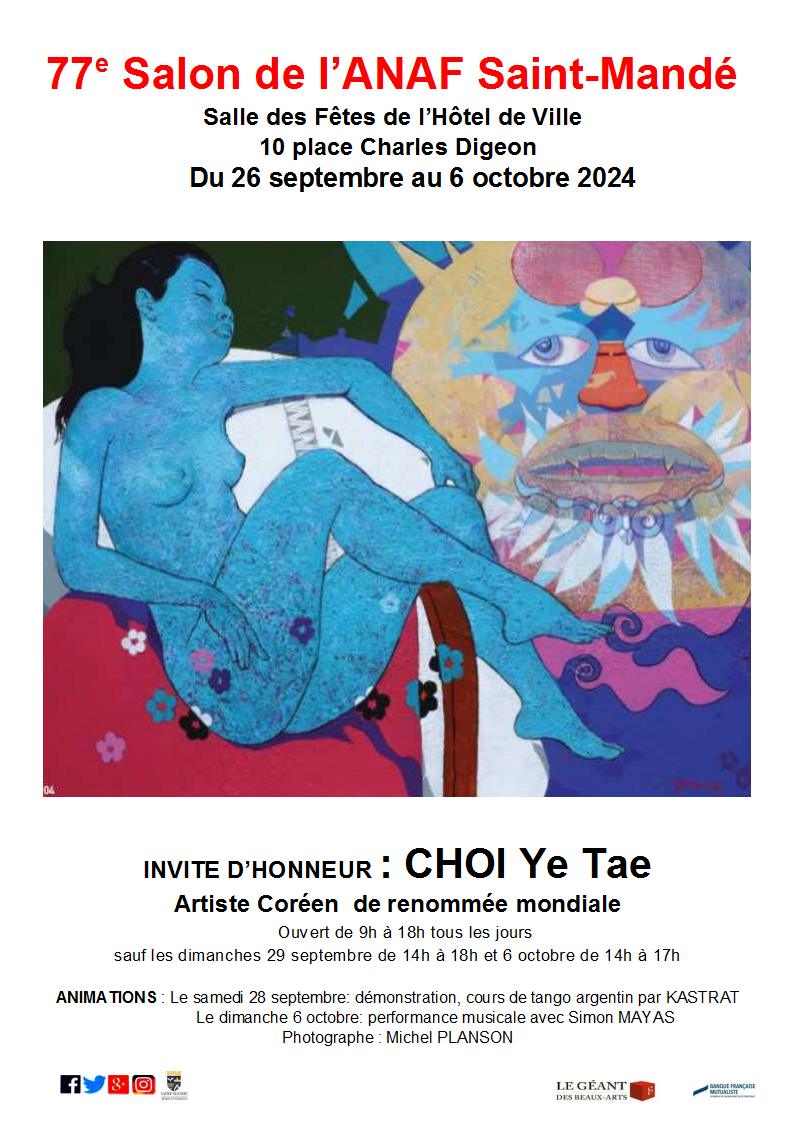 Mies SAVOYE au 77 ème Salon de L'ANAF à Saint-Mandé du 26 septembre au 6 octobre 2024