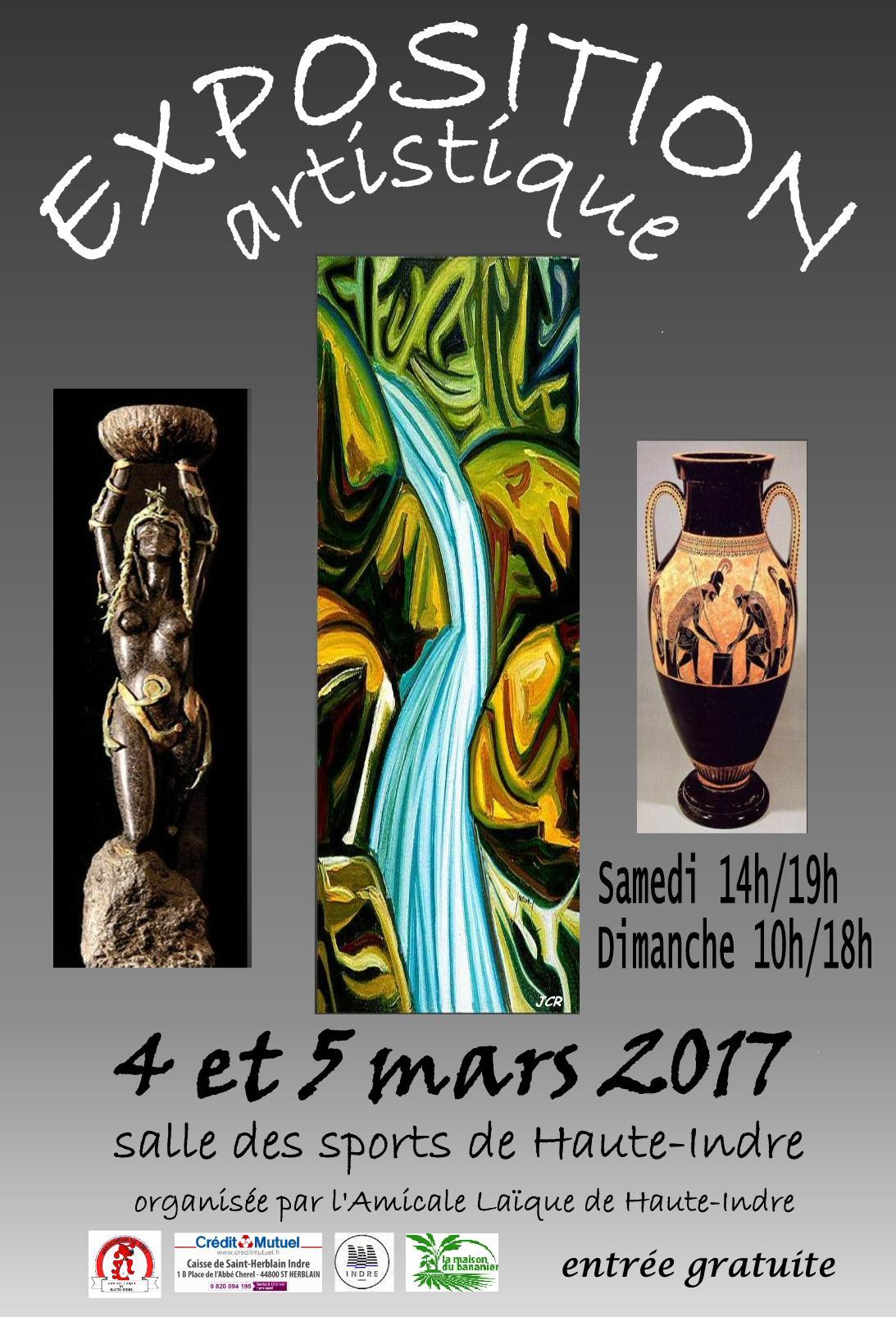 10° Exposition Artistique les 4 et 5 mars - Salle des Sports à Haute INDRE