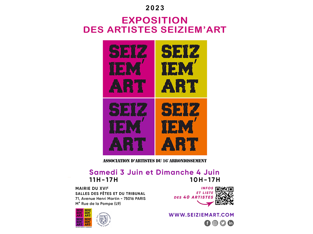 40 ARTISTES DE L'ASSOCIATION SEIZIEM'ART EXPOSENT A LA MAIRIE DU XVIe