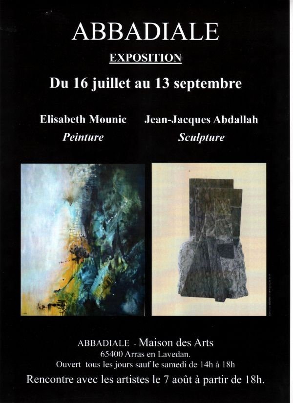 Elisabeth Mounic (peintures ) et Jean Jacques Abdallah (sculptures)