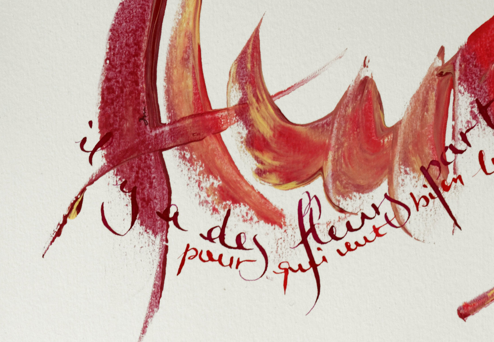 « Des fleurs partout » –  Calligraphies contemporaines