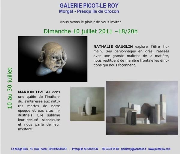 Exposition de Marion TIVITAL à la galerie Picot Leroy (29 Morgat)