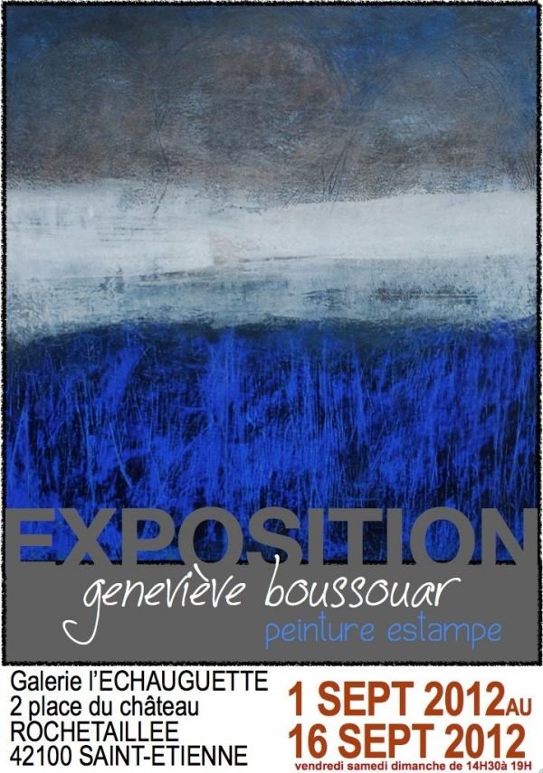 Exposition Geneviève Boussouar