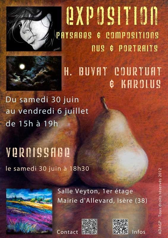 Exposition Paysages et compositions, nus et portraits