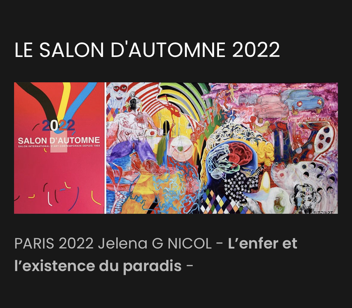 SALON D'AUTOMNE PARIS 2022