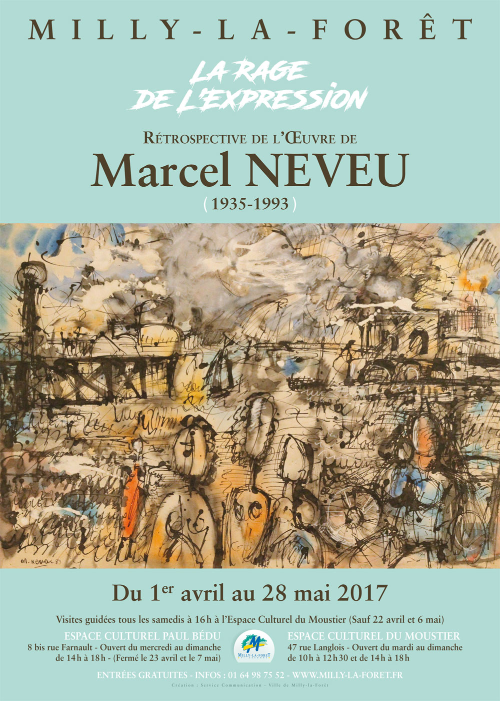 Rétrospective du peintre MARCEL NEVEU "La Rage De L'Expression" 1935-1993