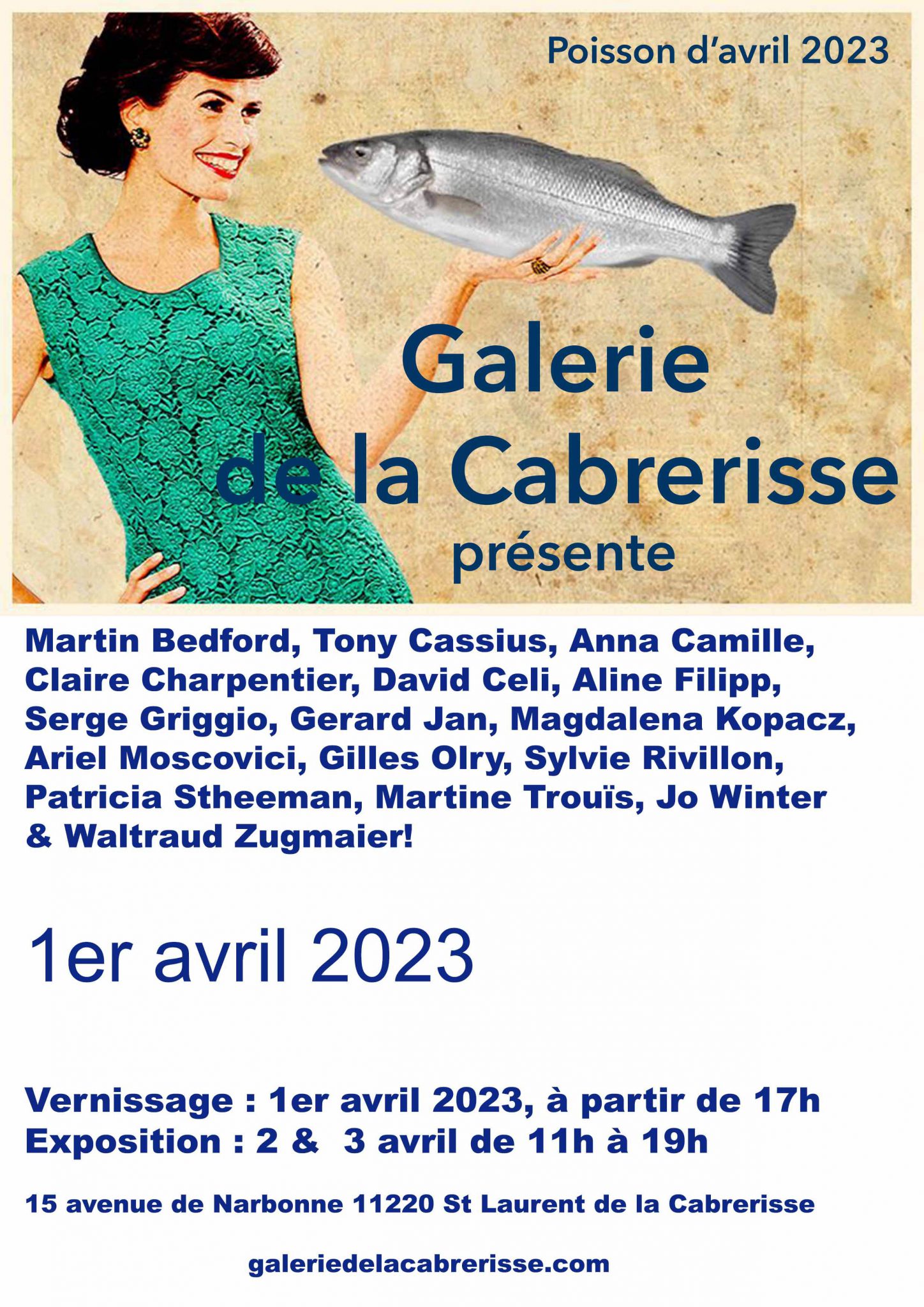 Exposition Poisson d'Avril avec 16 artistes peintres et sculpteurs