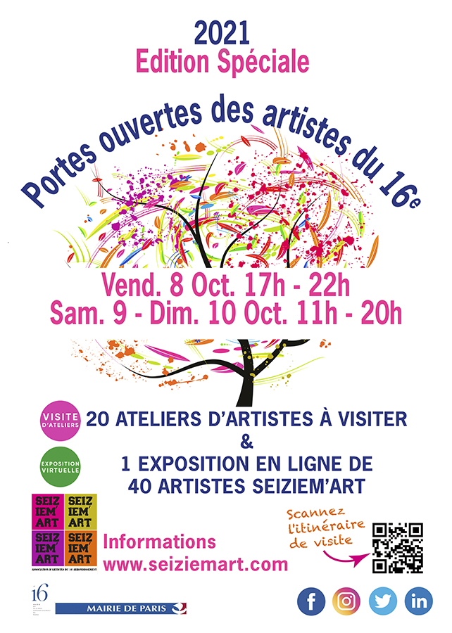 Portes Ouvertes des Artistes du 16e & expo virtuelle Seiziem'Art