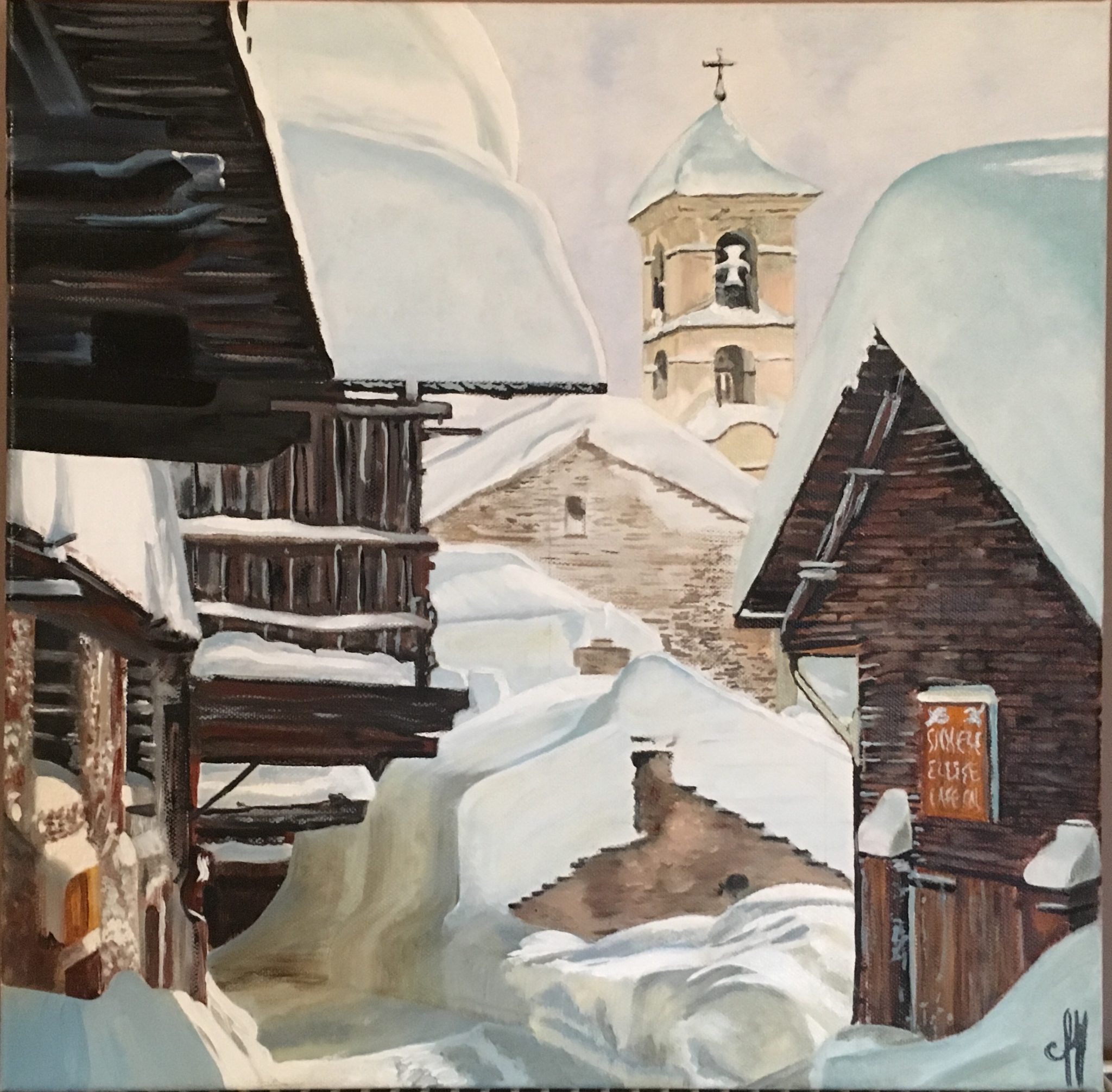 village-du-queyras-sous-la-neige-huile