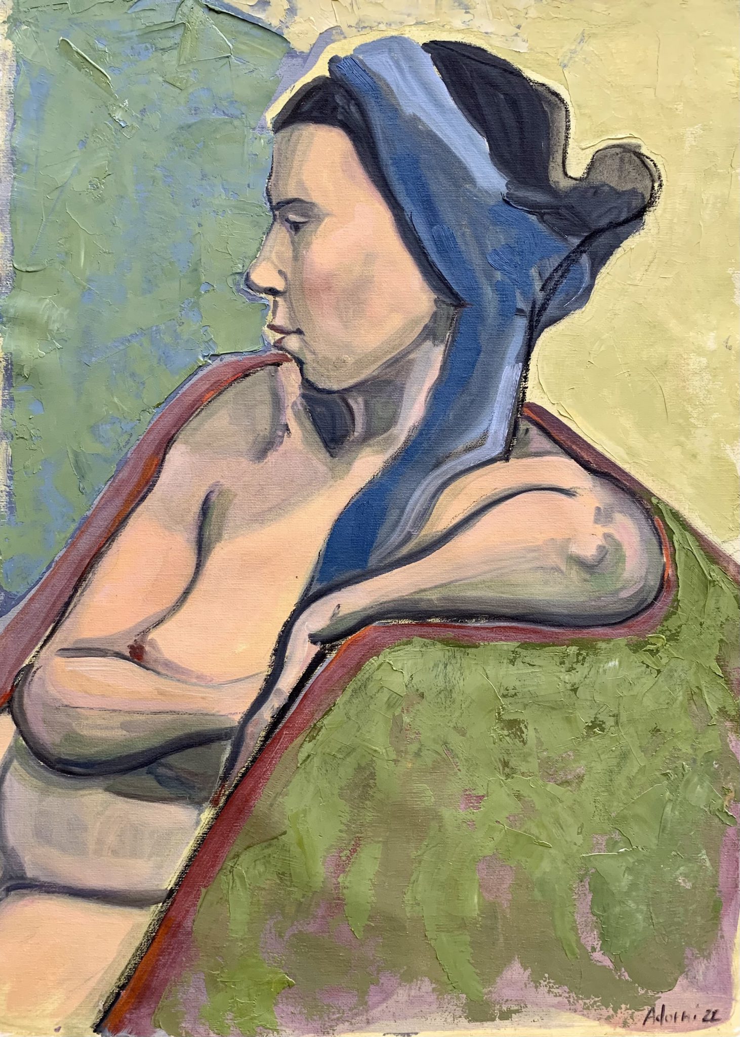 femme-avec-turban-bleu