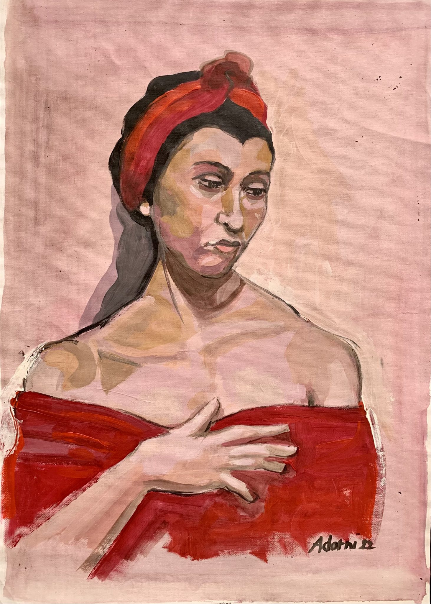 femme-avec-turban-rouge