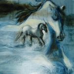 les chevaux bleus par BRIGITTE LAPORTE