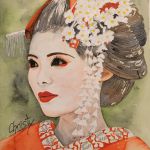 Geisha aux Marguerites par Christine PETTE-GAUTHERON . Pseudonyme: CHRISTY