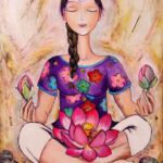 Méditation aux lotus roses par Andrée MAHE ROS